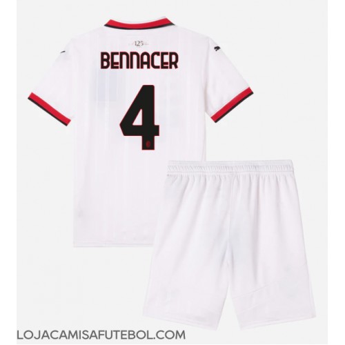 Camisa de Futebol AC Milan Ismael Bennacer #4 Equipamento Secundário Infantil 2024-25 Manga Curta (+ Calças curtas)